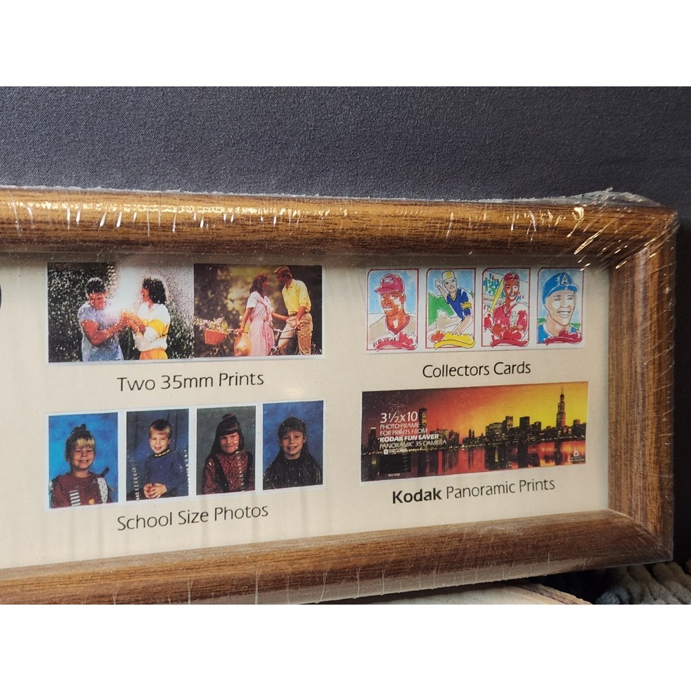 Vintage Decorel Panorama PICTURE Frame Wood New 3.5 x 10" Rectangle Wall Hanging - Picture 3 of 5